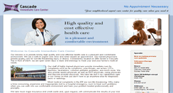 Desktop Screenshot of cascadeimmediatecare.com